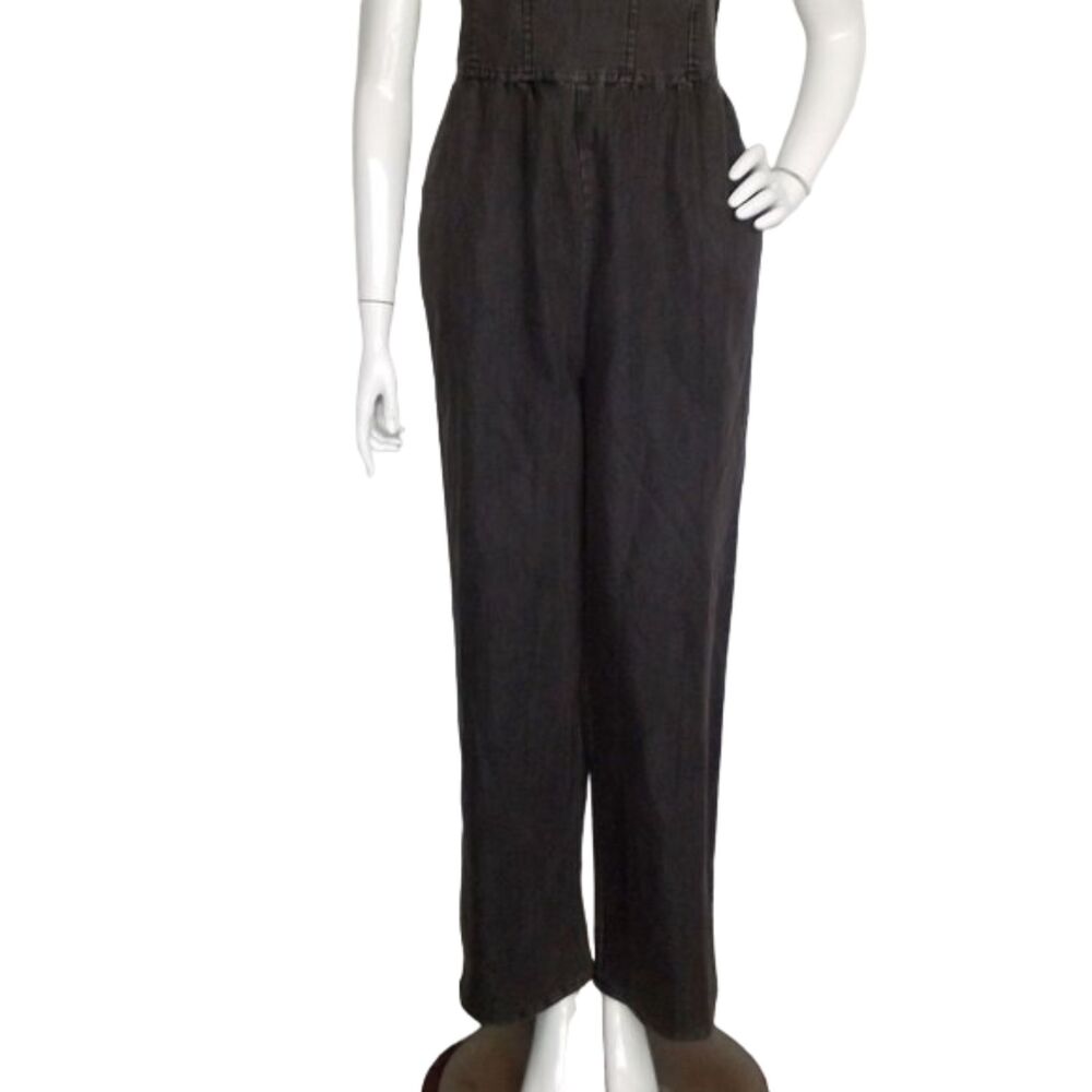 new BOG Collective Jumpsuit, S, Faded Black, Adj Wide Straps, Smocked upper - Picture 8 of 15
